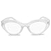 2SeeLife Clear Bold Cat Eye Reading Glasses for Women to Look Stylish with High Vision - Comfortable for All Face Shape Womens Reading Glasses -Readers For Women - Reading Glasses 1.0 Womens Readers