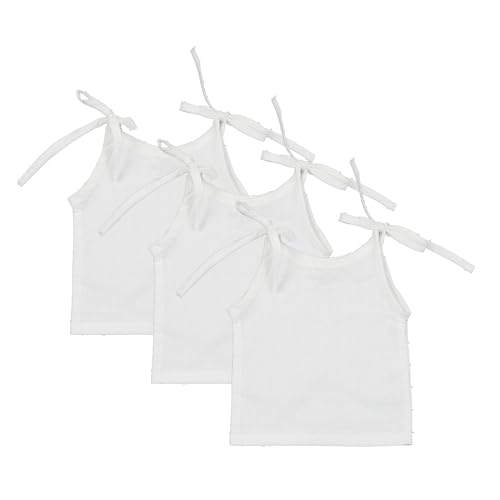 Image of Newborn Baby Jhabla Vest | White Top Knot Jabla | 100% Organic Mulmul Cotton | Soft Cotton Baby Vest | Infant Jabla for Boys & Girls |Pack of 3