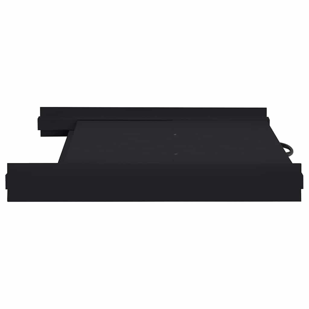 Waschmaschinenregal Schwarz 60 x 60 x 8 cm Stahl | Stabile Stahlkonstruktion, Praktischer Griff, Einfache Montage, Für Waschraum