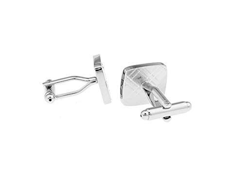 Mancuernillas clásicas KnBoB para hombre en plata miniatura 2