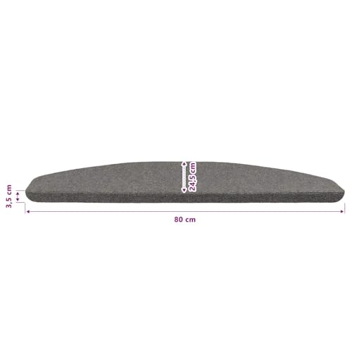Protections d'escalier en bois intérieures antidérapantes gris