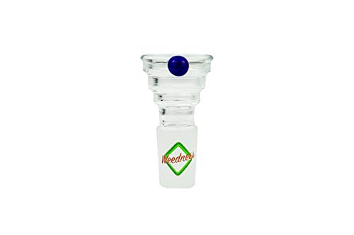 Weedness Bong en Verre 18,8 mm coupée 3 Niveaux - Bowl Bouchon Accessoires de l'adaptateur de tête de chillum Fixation de la tête Bang Cover