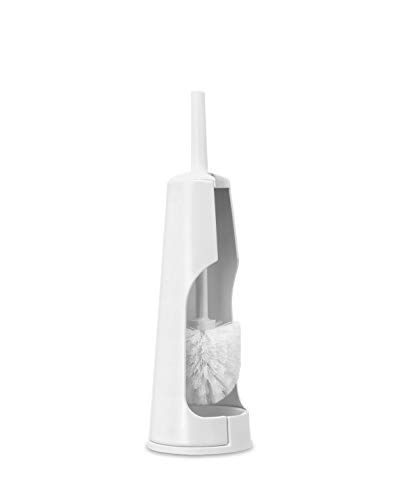 White: Brabantia Bathroom Toilet Brush and Holder