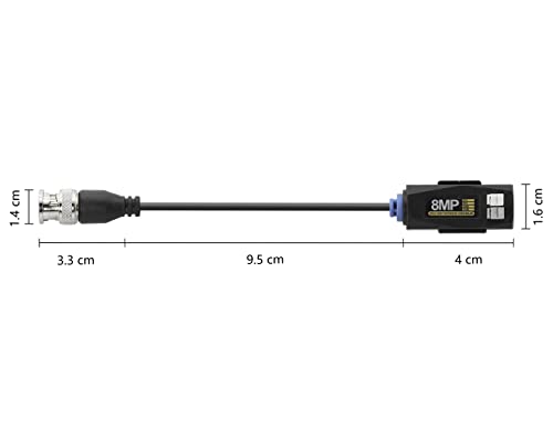 Miniatura 6 de Yacsejao Video Balun Hd-Cvi Tvi Ahd Cvbs Conector Pasivo Bnc Video Balun Transceptor Cable Para 4k 1080p 960p 720p 8mp 6mp 5mp 4mp 3mp Cctv Seguridad Dvr Sistema De Cámara De Vigilancia - 1 Par