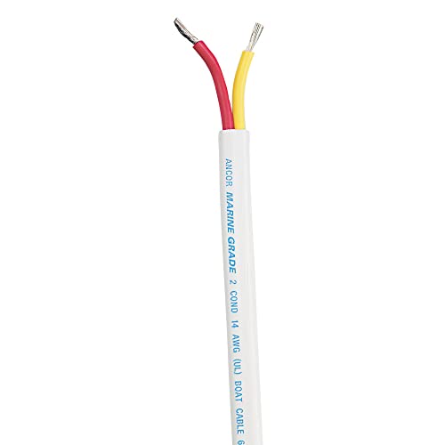 ANCOR MARINE GRADE 120705 Duplex Cable, 6/2 AWG (2 x 13mm2), Flat - 50ft