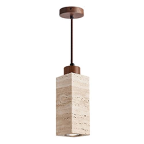 Suspension travertin naturel wabi-sabi en pierre de luxe pour chambre