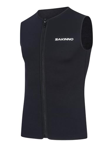 Men 3mm Neoprene Wetsuit Top Sleeveless Zipper Stretchy Shirt Diving Surfing Suit Tops for Snorkeling Scuba miniatura 3