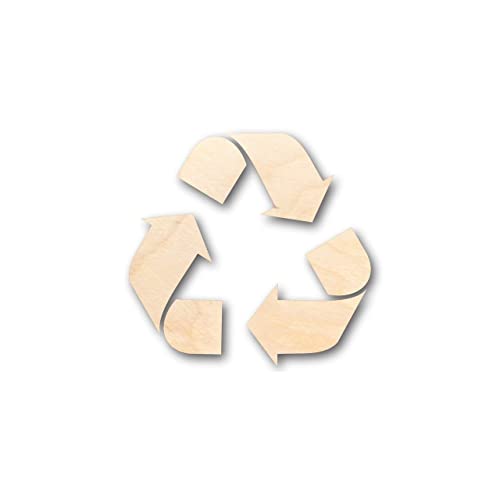 Unfinished Wood Recycling Symbol Shape (3 Piece) Craft up to