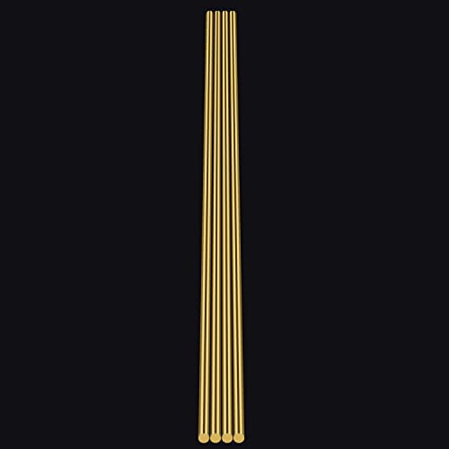 1/8 Inch Brass Round Rod, Favordrory 4PCS Brass Round Rods Lathe Bar Stock, 1/8 Inch in Diameter 14 Inches in Length