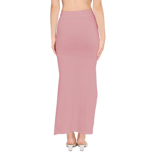 Image of DESI GIRL Cotton Lycra Stretchable Saree Shapewear Petticoat with Drawstring for Women | Fishcut Saree Petticoat with Side Slit for Easy Movement | Saree Shaper | Long inskirt