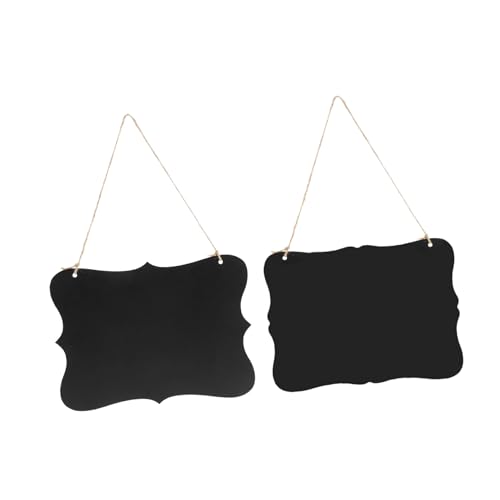 Ciieeo 2pcs Wooden Blackboard Pendant Small Chalk Party First Christmas Decor Kindergarten Love Door Hanging Ornament Door Hanging Blackboard Outdoor Decoration Message Board Letters