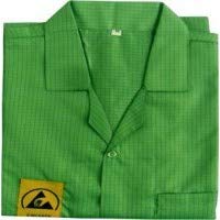 SALVATION- ESD Antistatic Apron (Green Color) - Cleanroom Lab Coat - Unisex - 1 Piece, Size - M