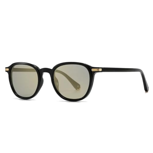Lunettes de soleil rondes rétro écaille de tortue pour femmes UV400