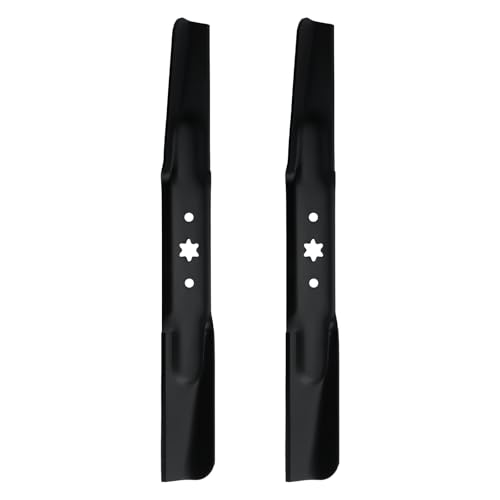 942-04308 42' High Lift Mower Blades for 742-04308 Cub Cadet MTD Troy-Bilt Bronco Pony Mustang XT1 XT2 LT42 RZT42 42 inch Deck Lawn Replace 742-04312 942-04312 742-0656 942-0656(6-Point Star), Black
