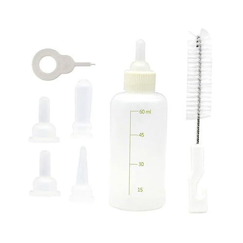 Kisangel Pet Nursing Feeder Set Dog Cat Feeding Bottles Silicone Bottles for Newborn Puppies