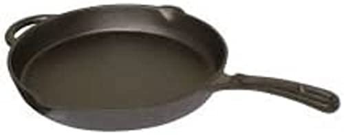 Samuel Groves Large Cast Iron Skillet Sizzler Pre-Seasoned Long Life 12" (30cm) Steak Pan