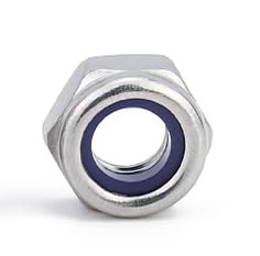 NutSelf-lock Nut, Stainless Steel SS304 Locknut Hex Nut Hexagon Locknuts with Nylon Insert, Prevent Vibration Loosening - Image 3