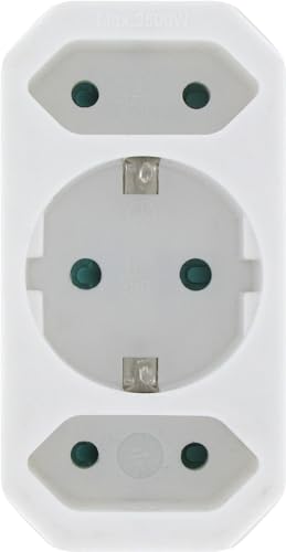 Kopp 177602009 Europa- und Schutzkontakt-Adapter, weiß