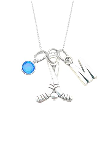 Generic - Hockey Necklace, Player or Goalie Jewelry, Gift for Daughter, Present for Granddaughter, Niece, Goddaughter, Teammate, Best Friend, BFF, Young Teen Girl, Teenager - Canadian Seller - Made in PEI, Shop in Canada