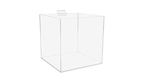 9 Inch Slatwall Retail Bin Merchandise Organizing Cube POP Display Box for Small Parts and Accessories by Marketing Holders