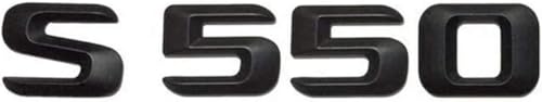 Image of ABS 3D Matte Black S 550 Letters Emblem Badge Replaces with S Class Side Supercharge Turbo Logo Car Styling Refitting Sticker S550