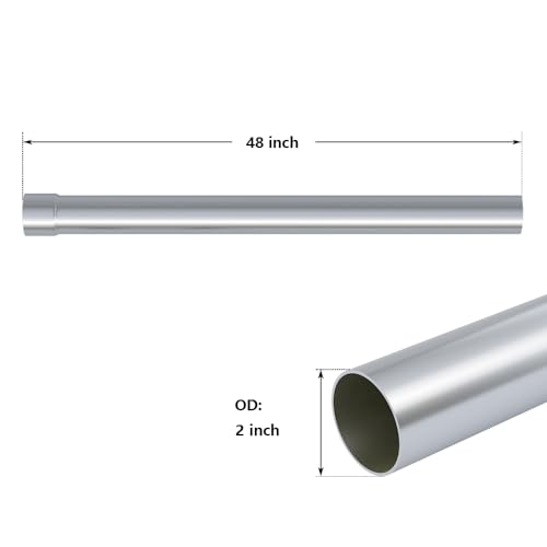 A-KARCK Straight Exhaust Pipe 2\" OD 2 Pack, Stainless Steel 48\" Long Mandrel Exhaust Tube, Custom Your Own Exhaust System - Thumbnail 2