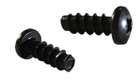 M5-2.30 x 30mm Thread Forming Screws for Plastics 45 Degree/Pozi/Pan Head/Steel Black Oxide (700 pcs)