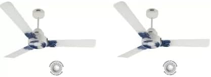 USHA Onio Kappa Beta 1200MM BLDC 5 Star Energy Efflicient, Dust & Oil Resistant Ceiling Fan (White) Pack of 2