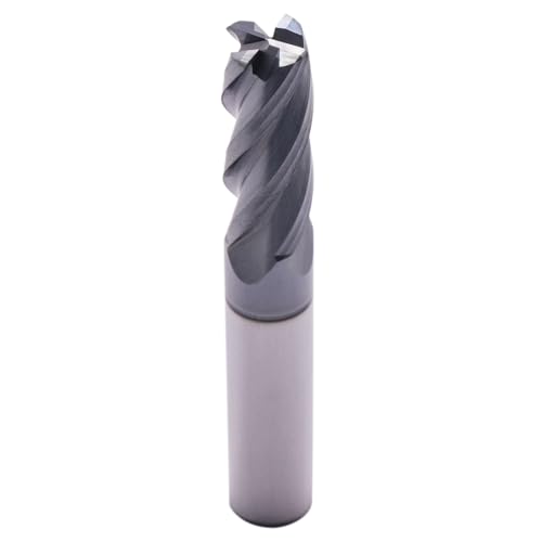 Image of 3 /8 inch 4 Flute Solid Carbide End Mill - .030 inch Corner Radius, AlTiN Coated | 35 Helix, 3 /8 inch Cutting Dia, 3 /8 inch Shank Dia, 1 inch LOC, 2-1 /2 inch OAL For Milling Alloy Steel, Cast Iron, Copper