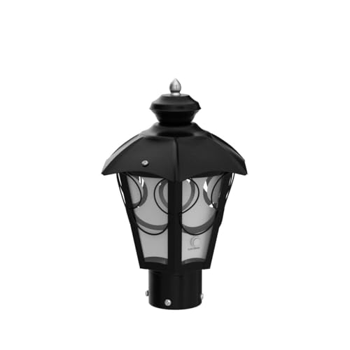 BrighLyt Metal & Glass Waterproof Outdoor Gate Light – Gate Lamp, Rust-Resistant, Modern Decorative Lamp for Main Gate & Gardent (GL12, Pack of 2)