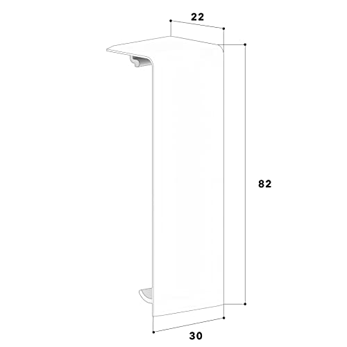 Habengut Verbinder für Sockelleiste aus PVC Inhalt: 2 Stück - für die Verbindung von Sockelleisten