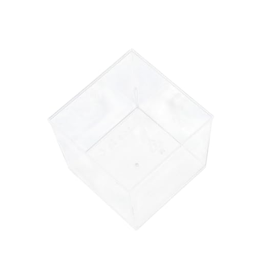 WHAMVOX 10個透明方形デザートカップ 耐割れ硬質プラスチック製 ムースやゼリー用使い捨て容器 パーティー 結婚式 宴会に対応