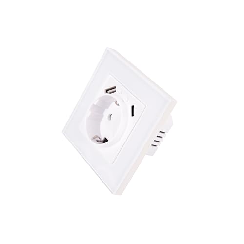 Cofan Enchufe de pared inteligente | Conectividad WiFi 2.4 GHz + Bluetooth | Potencia: 3520 W | 1 toma con puerto USB y USB-C | Compatible con Alexa y Google | Aplicación: Smart Life o Tuya | Temporiz - imagen 3
