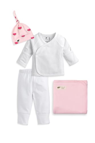 Image of monica + andy Hospital Cuddle Box, 100% Organic Baby Clothes for Newborns & Infants, Coming Home Swaddle Blanket & Cap