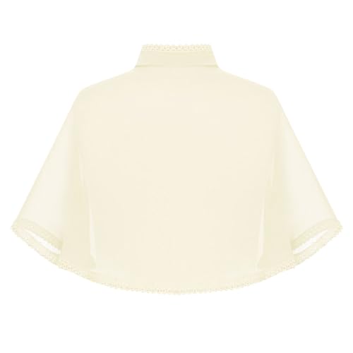 DINORMIN Girl's Chiffon Cardigan Cover ups Kimono Capes Dress Wraps for Wedding Formal Gown2