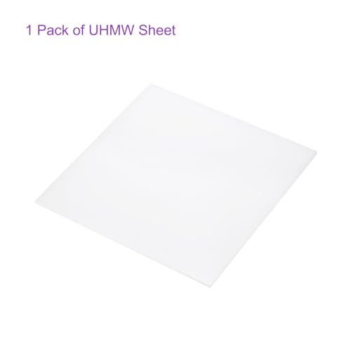 Image of DMiotech 12 x 12 x 1 /16 Inch Plastic UHMW Sheets, Ultra High Molecular Weight Polyethylene, Opaque White Polyethylene Board for Automotive, Chemical, Manufacturing, DIY Home Kitchen