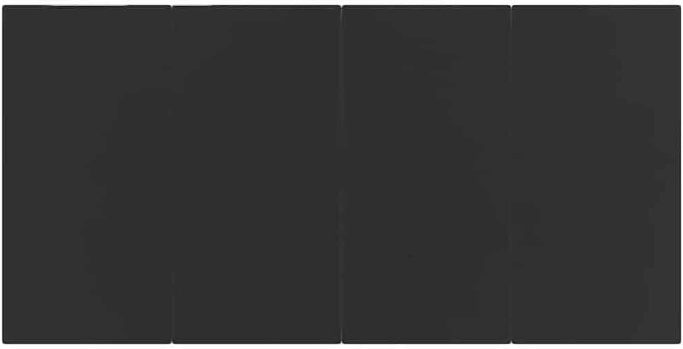 vidaXL Modern Patio Dining Set, 5-Piece Outdoor Furniture Set, Black PE Rattan, Powder-Coated Steel Frames, Tempered Glass Tabletop