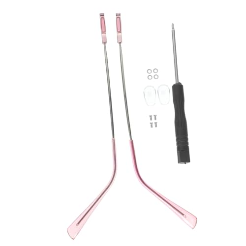 FOMIYES 1 Pair Metal Eyeglasses Replacement Temple Sunglasses Sun Glasses Eyeglasses Repair Kit Arm Legs for Eyeglasses Replacement Eyeglasses Frame Temple Pink Spectacle Legs Alien