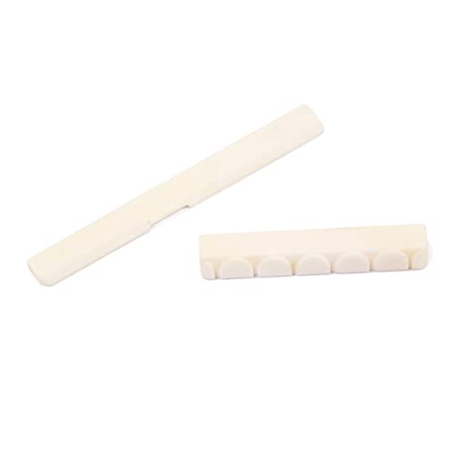 GOOHOCHY Guitar Oxen Bone Bridge Saddle Classical Guitar Bone Nut Arch-shape Pillow Dj05/06