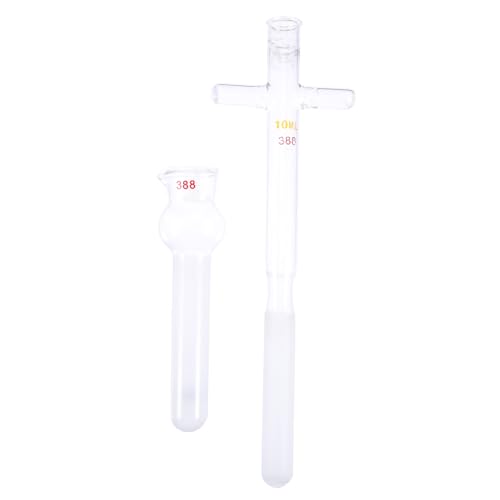 Baluue Laboratory Glass Tissue Grinder Homogenizer Set - 10ml Transparent Glass Cell Tissue Grinder for Lab Use, Lab Glass Tube Lab Utensils, Easy to Operate