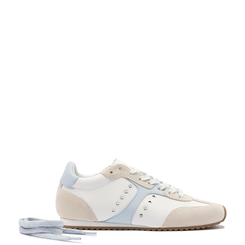 Stella Sneaker In Grey Suede, White Leather And Silver Metallic Leather3