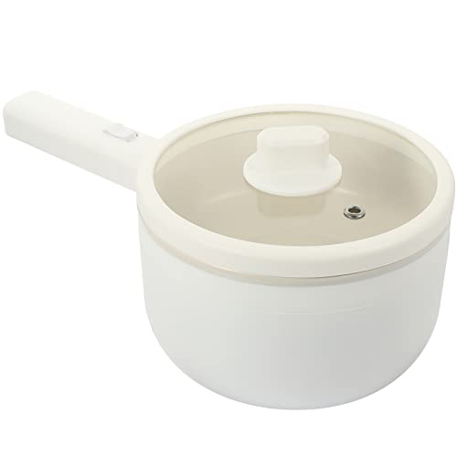 CALLARON Multifunctional Electric Skillet Heating Pot Non-Stick Hot Pot Cooker Lid for Noodles Soup and Stews Compact Design for Home and Dorm Use