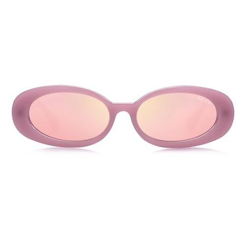Image of SOJOS Ocean Collection Retro Oval Polarized Sunglasses Women Men SUNLIGHT
