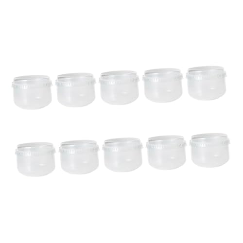 minkissy 10個 透明蓋付きデザートカップ ヨーグルト プリン ゼリー用 丸型安定設計 滑り止めフラット底 家用使い捨てスイーツ容器