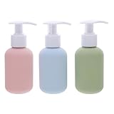 SAFIGLE 3 Botellas de Viaje: contenedores de plástico aprobados por la TSA para artículos de tocador. Botellas rellenables a Prueba de Fugas para champú y acondicionador de 100 ml.