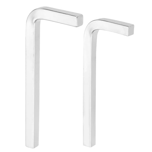 sourcing map 2 llaves de cabeza cuadrada en forma de L de 7/8 mm, acero al carbono, llave en L, 4 puntos, herramienta de reparación para reparación básica del hogar, proyectos de bricolaje y