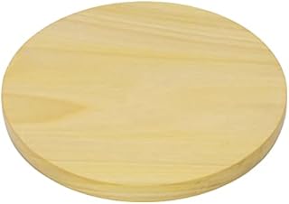 Chapati Board Wooden Rolling Board Round Roti Board Flat Chakla Indian Puri Wood Dough Pastry Tortilla Fondant Rolling Board Kneading Board Cheese Meat Bread Serving Board Kitchen Baking (22cm)