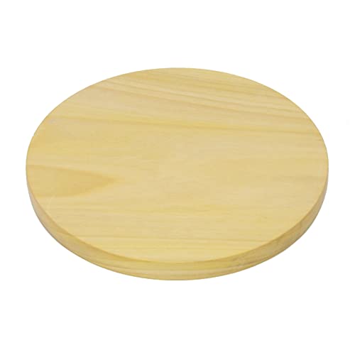 Wooden Round Roti Board - 29cm Chapati Board for Indian Puri, Tortilla, Fondant & Bread Dough Kneading & Serving