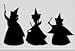 Sleeping Beauty Godmother Fairies- Flora, Fauna & Merryweather 6" Black Vinyl Car Truck Decal Sticker Disney Kids Fun Cute Girly Adorable Awesome Movies Classics Aurora Princess