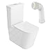Produktbild LAVITA Einteilige Stand-WC mit eingebautem Spülkasten TRYTON WHITE | WC deckel mit Absenkautomatik Keramik Toilette Spülrandlos Toilettenschüssel Set Toilettenbecken Stehend + WC-Anschlussstück
